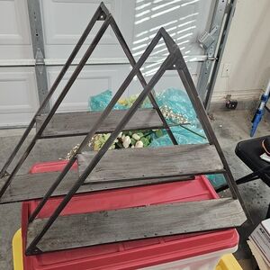 Rustic Brown Triangle Wall Display Shelves